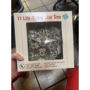 Vintage Tinsel Star 11 Lite Tree Top